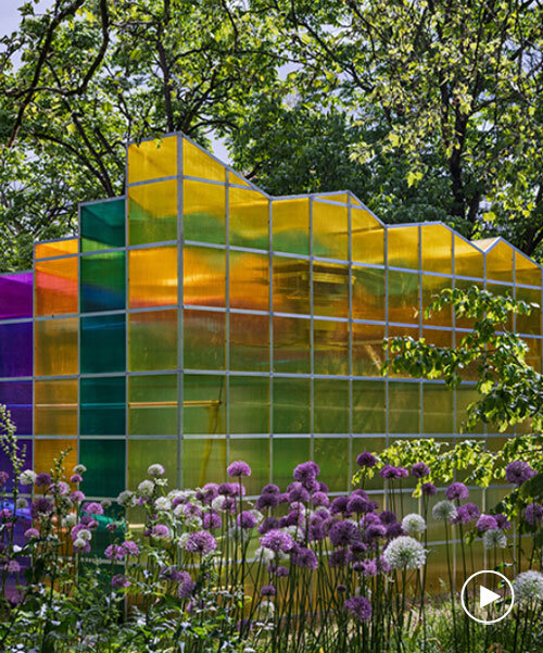 colorful sculptural greenhouses by bigert & bergström visualize future climate scenarios