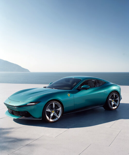 ferrari rolls out amalfi sports car with taillights hidden inside the wedge-shaped body
