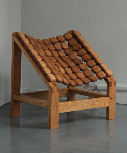 molten chair's cherry hardwood beads wrap around the body