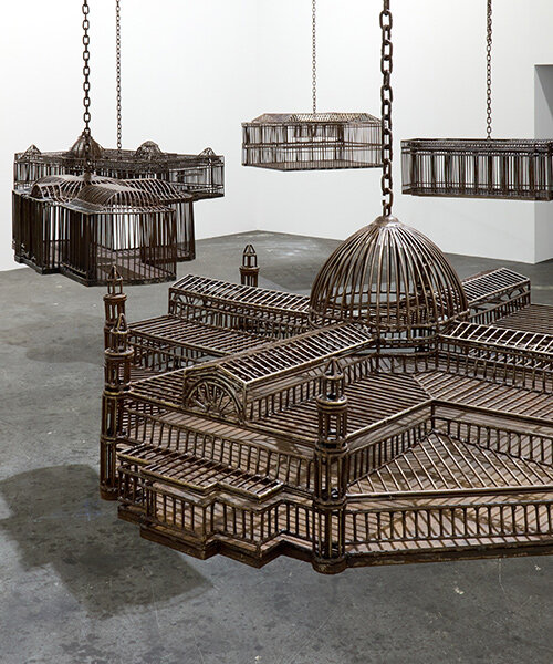 roméo mivekannin reinterprets colonial architecture with hand-welded sculptures at art basel